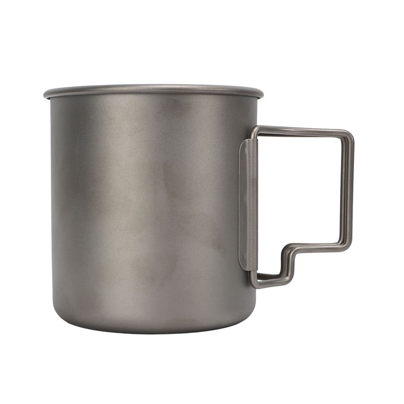 Titanium Mug 500ml Rounded Edge Design Lightweight Portable Mug with