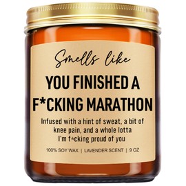 Younift Funny Marathon Candle, Gifts for Runners Female, Male, Half Marathon Runners Gifts, Christmas, Marathon Gifts for Runners Men, Women, Marathon Runner Gifts, Gifts for a Runner, Running Gifts