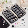 BENECREAT 30Pcs Gem Jars Leather Jewelry Display Case, 8.6x5.1x2.5 Inch