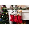 HollyHOME Christmas Stockings Animated Husky Puppy Plush Head Stockings with