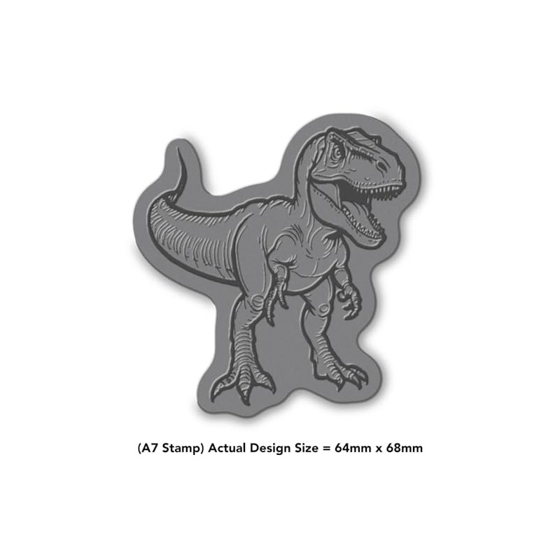 'Tyrannosaurus Rex Dinosaur' Rubber Stamp - Unmounted Design for Crafting