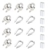 PNXKTXO 6pcs M5 Wire Rope Cable Clip Clamp 3/16", 6pcs