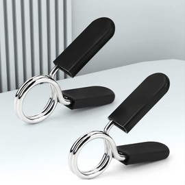 WUDQIJI Spring Clasps, Pack of 4, 28 mm Dumbbell Clasps, Barbell Clamps, Spring Clamps, Dumbbell Clamp, Spring Clip for Dumbbells, Exercise, Weightlifting (28 mm)