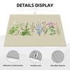 Extra Large Flower Herbs Dish Drying Mat, 18x24 Inch Non