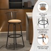 Homy Casa Dining Barstools with 360-Degree Swivel, Comfortable Cushioned Seat,