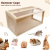 Large Hamster Cage,Transparent Habitat with Openable Top,40x20x20 Inch