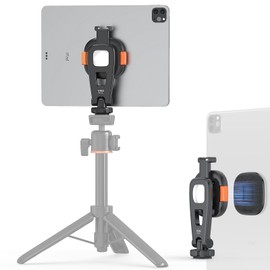 VRIG Tripod Mount Adapter for iPad, Magnetic Quick-Release Adapter Compatible with Smartphones and Tablets, 1/4" Thread & Cold Shoe Interface for Tripods, Cameras, Monopods, Handles, MG-03L