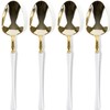 Blue Sky Infinity Flatware White/Gold Soup Spoons - 20 Count