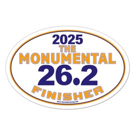 Charmed Running Brand The Monumental Marathon 26.2 Finisher Car Magnet with Custom Year Option