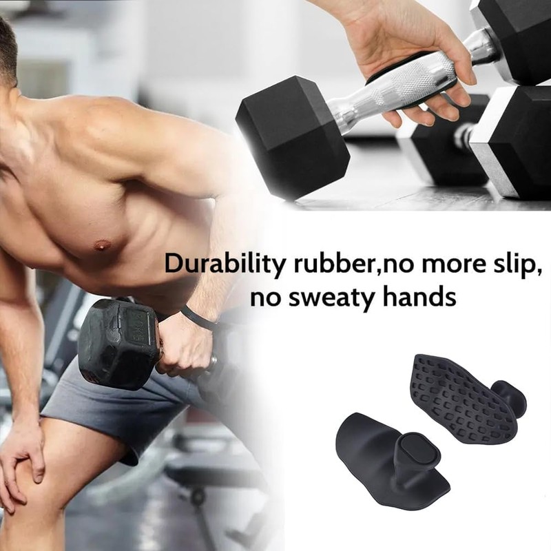 2 Pairs Weight Lifting Grips (Black + Gray) | Premium