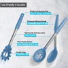Silicone Spatula and Cooking Spoon,5 Pack Solid & Slotted Spoons