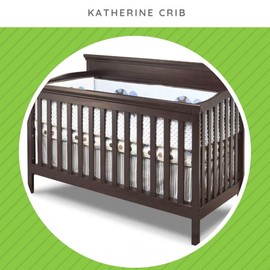 Toddler Bed Safety Guard Rail for Sorelle Convertible Cribs - Solid Wood Rail for Convertible Crib to Toddler Bed Conversion - Safety Bed Rail for Children (Model #151, Espresso)