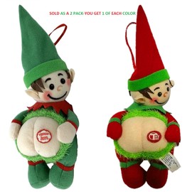 Funny Christmas Ornaments-(2 Pack) Musical Farting Elf Christmas Tree Ornaments-Fart Deck The Halls When Squeezed