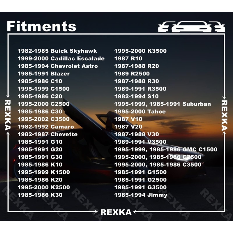 Rexka 20pcs Headlight Adjusting Nuts for GM 343543 343555 354076