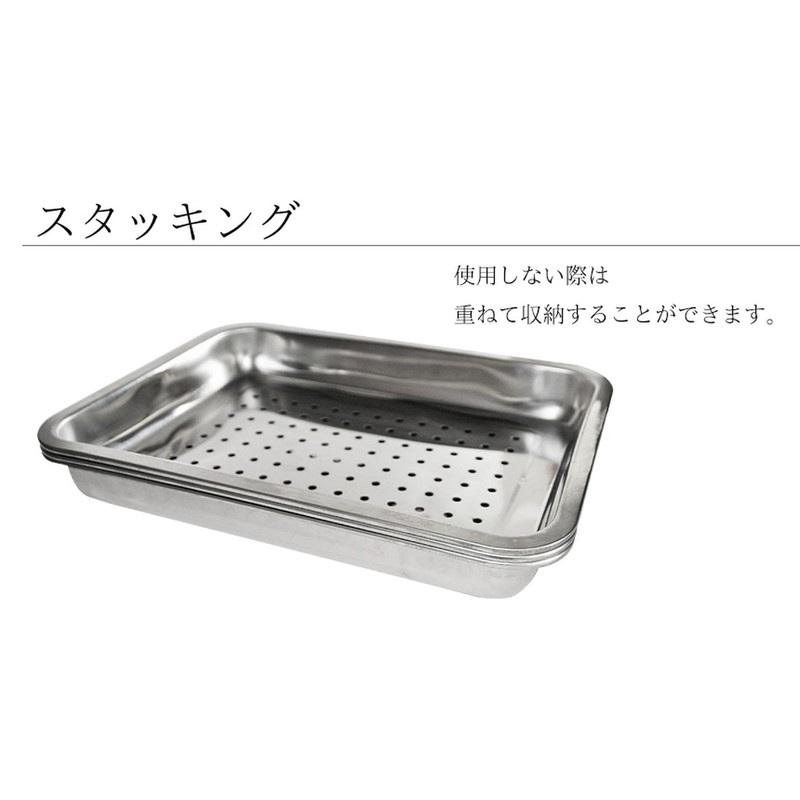 Grandios GD-ANATRAY Stainless Steel Tray, Perforated Bat, Cookware, Kitchen Utensils,