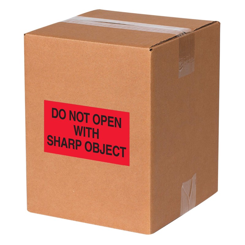 Tape Logic Special Handling Label, "Do Not Open with Sharp