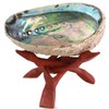 Natural Abalone (Pāua) Shell, with Stand,6-6.5 Inches,Supreme for Smudging,Cleansing Home,Meditation,Shell