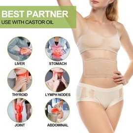 STFOCE 20pcs Castor Oil Pack Wrap, Large Castor Oil Pack Self-Adhesive, 11.8"x6.3", No Leakage, No Wash, Disposable