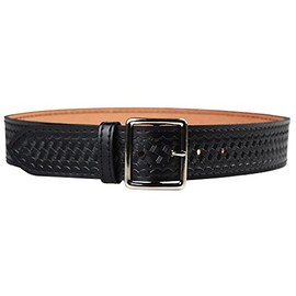 Safariland Duty Gear Bianchi 51-40-4: Garrison Belt W/Square Buckle, Basket Weave, Black
