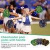 6 Pieces Cheerleader Pompoms with Stem for Sports Events School