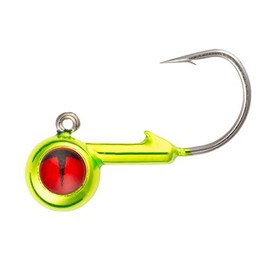 NORTHLAND TACKLE Tungsten Short Shank JIG / 1.375" / 3/8 OZ/Metallic Chartreuse