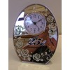 Shudehill 25th Silver Wedding Anniversary Mirrored Clock Gifts, 17cm x