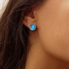 AIBAO Turquoise Earrings Sterling Silver Post Stud Earrings for Men