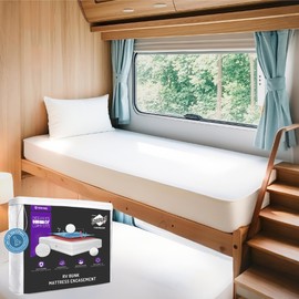 Degrees of Comfort RV Bunk Mattress Encasement (30x75 Inch) - Bed Bug Proof & Dust Mite Protection, 6-Sided Zippered Water-Resistant Cover, Hypoallergenic Allergy Relief - Fits 9-12" Deep
