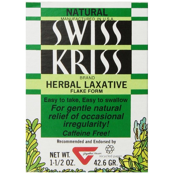Swiss Kriss Natural Herbal Laxative Flake Form , 1.5 Ounces (42.6 g) (Pack of 6)