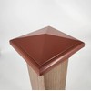 4x4 Cedar Color Pyramid Post Cap Fits Post 3.5" x3.5"