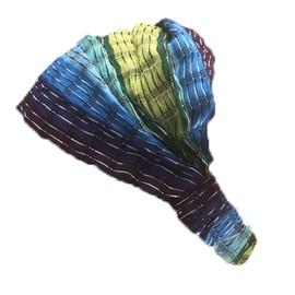 Extra Large 'Snug Fit' Headband Hair Scarf Woven Cotton Elastic Red Turquoise Green Blue Shades