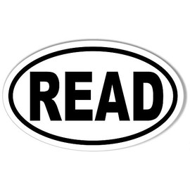 Read Euro Oval Bumper Sticker