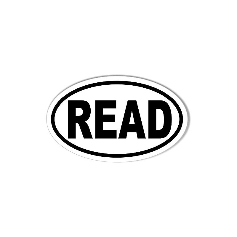 Read Euro Oval Bumper Sticker