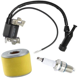Ignition Coil For Honda GX120 GX160 GX200 Engine Generator Rototiller 4589693 30500-ZE1-073 with Spark Plug Air Filter by TOPEMAI