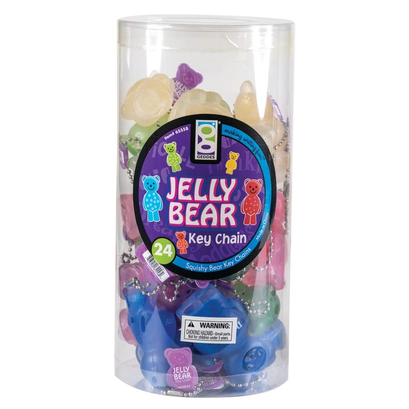 Raymond Geddes Jelly Bears Keychain 24 Pack (65558)