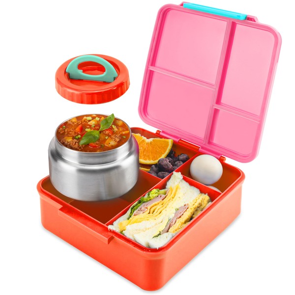 Bento Lunch Box for Kids With 8oz Soup Thermo,Leak-proof Lunch