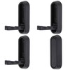 SYZOW Folding Coat Hooks, 4PCS Black Wall Hooks for Hanging