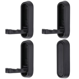 SYZOW Folding Coat Hooks, 4PCS Black Wall Hooks for Hanging Coats Bathroom Towel Hooks Hardware Heavy Duty Robe Hooks Wall Mounted DIY Coat Rack Hooks No Rust Indoor, Outdoor (Black)