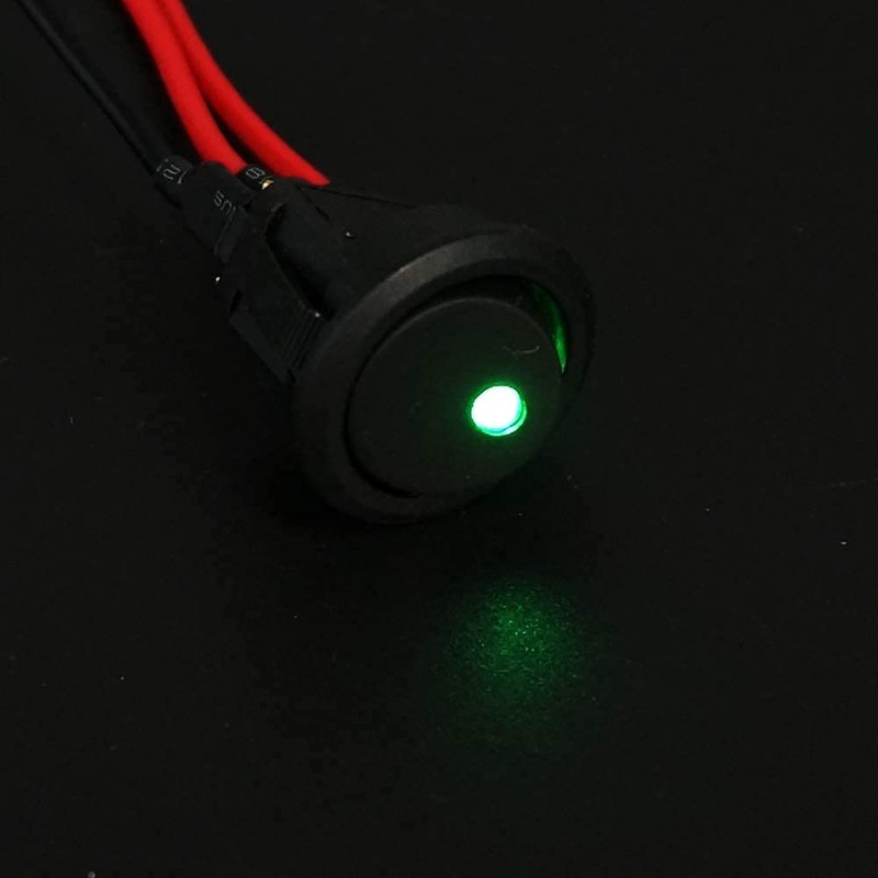 Twidec/8Pcs SPST Round Dot Rocker Toggle Switch Control For Car