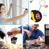 Jutom 36 Pcs Mini Screwdriver Keychain Tape Measure LED Lights