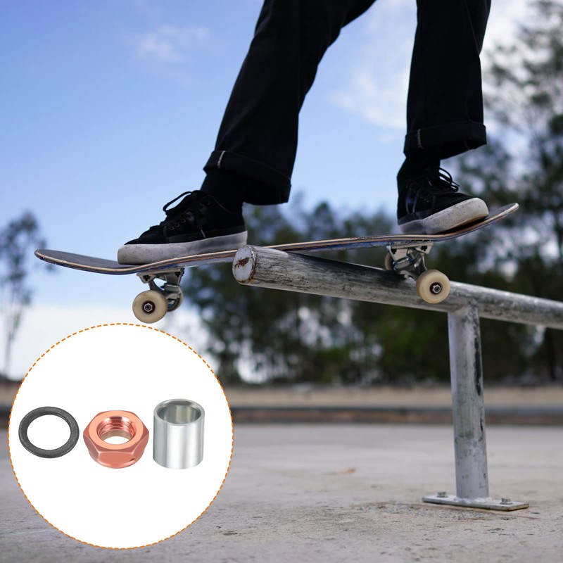 PATIKIL Skateboard Truck Hardware Kit Skateboard Truck Lock Nut Axle