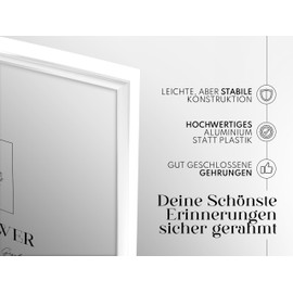 Artower® Picture Frame White Metal Thin Frame for 13 x 18 cm Poster Frame Large Collage Picture Frame Metal 13 x 18 cm Aluminium Slim Picture Frame White Poster Frame