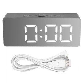 Household Desktop Multifunctional LED Electronic Digital Alarm Clock Makeup Mirror