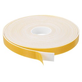 uxcell 3 Rolls Foam Weather Stripping, 1/2" Wide X 1/16" Thick X 16.4 Ft Door Seal Strip Adhesive Foam Tape White Insulation Strip for Door Window