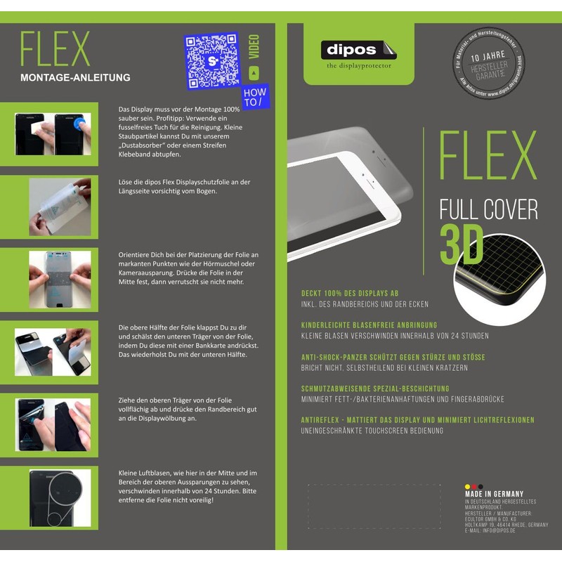 dipos FLEX 2x Schutzfolie matt passend für Tecno Spark 20