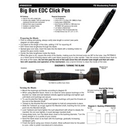 Penn State Industries PKBIGEDCGM Big Ben Cigar EDC Click Ballpoint Pen Kit Woodturning Project (Gun Metal)