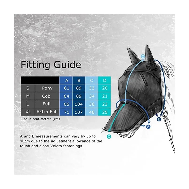 Máscara Anti Moscas Para Caballo. Importado