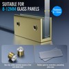Ranbo 2 Pcs Frameless Glass Clamp Brackets for Shelf and