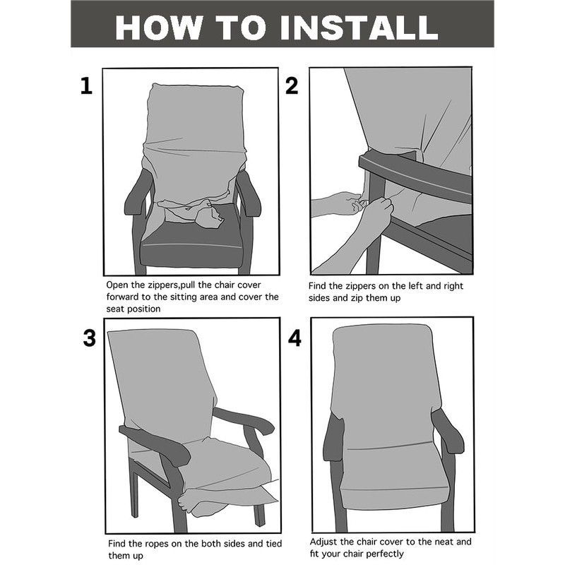 Deisy Dee Stretch Arm Chair Covers, Mid Century Chair Slipcovers,