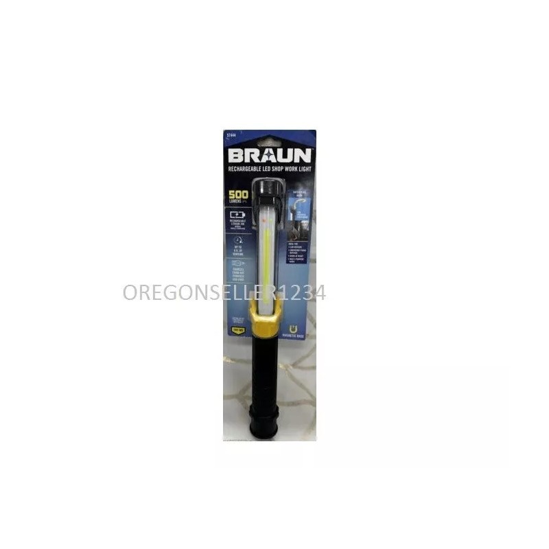 braun New Braun 500 Lumens Rechargeable Led Shop work Light